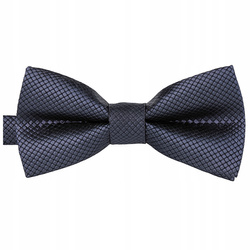 Muszka dziecięca w drobną kratkę - grafitowa