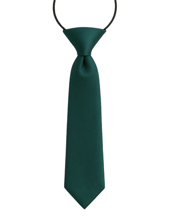 Krawat dziecięcy na gumce - ciemnozielony