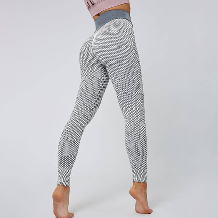 Legginsy sportowe push up wysoki stan karbowane
