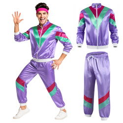 Dres w stylu retro z lat 70. i 80 - fioletowy