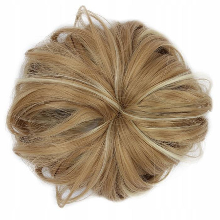 Doczepiany kok na gumce treska gęste włosy