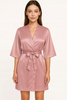 Szlafrok damski satynowy - rose gold
