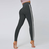 Legginsy sportowe lampasy push up wysoki stan karbowane 