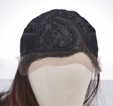 Peruka długa prosta brąz lace front