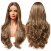 Peruka długa brąz fale lace front
