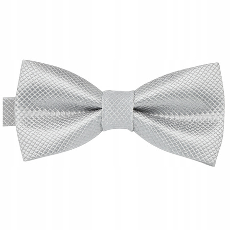 Muszka dziecięca w drobną kratkę - srebrna
