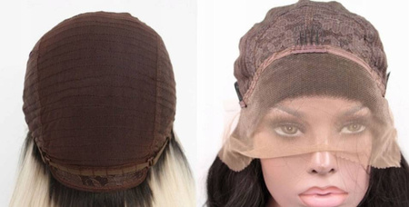 Peruka lace front brąz fale do ramion
