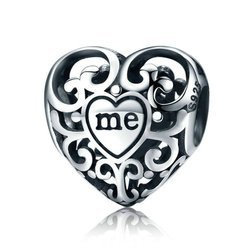 Zawieszka do bransoletki charms do pandora - serce Me & You