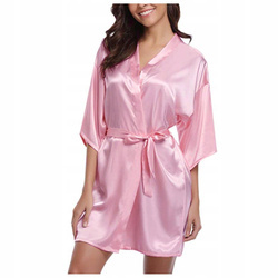 Satynowy szlafrok damski satyna podomka