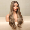Peruka długa brąz fale lace front