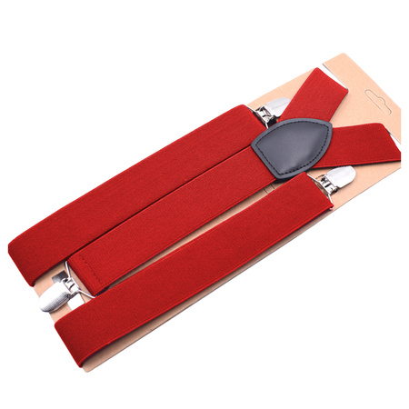 Szelki do spodni 3,5 cm czerwony