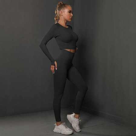 Komplet zestaw sportowy legginsy + top 