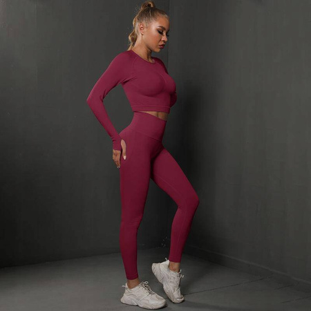 Komplet zestaw sportowy legginsy + top 