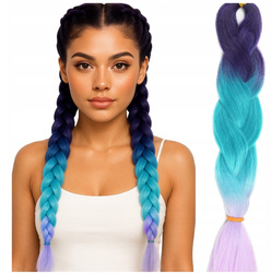 Włosy syntetyczne kolorowe dredy warkocze ombre
