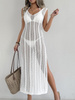 Długa ażurowa sukienka plażowa boho MAXI