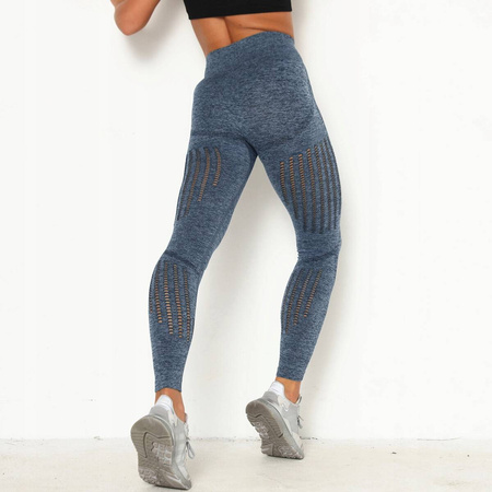 Legginsy sportowe siłownia fitness wysoki stan PUSHUP M
