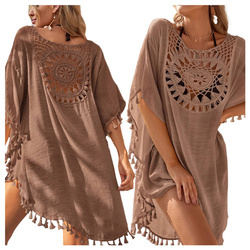 Pareo plażowe sukienka boho frędzle