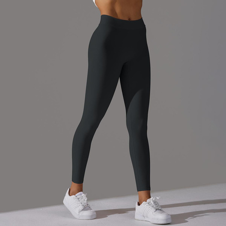 Legginsy sportowe z wysoki stanem i  marszczeniami