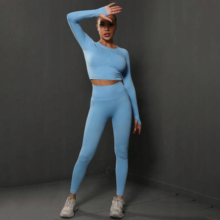Komplet zestaw sportowy legginsy + top 