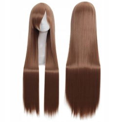 Peruka długa brązowa prosta cosplay