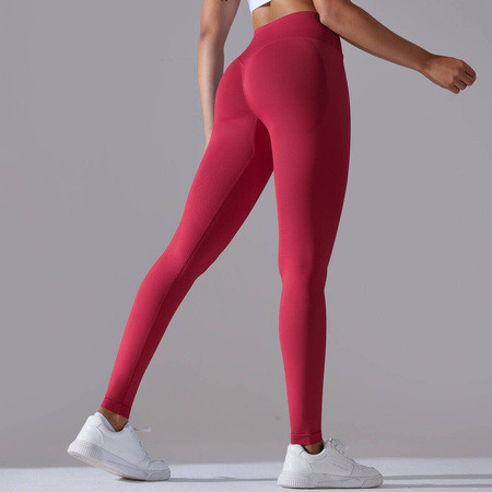 Legginsy sportowe z wysoki stanem i  marszczeniami