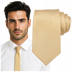 Krawat męski klasyczny - beżowy