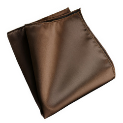 Poszetka męska gładka - brązowa