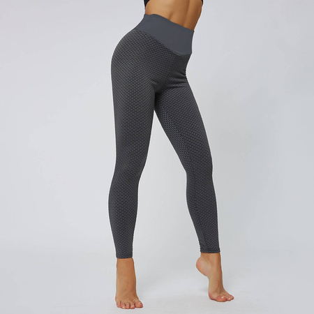 Legginsy sportowe push up wysoki stan karbowane