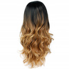 Peruka długa ombre brąz blond fale