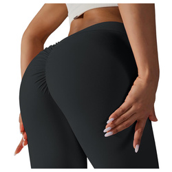 Legginsy sportowe z wysoki stanem i  marszczeniami