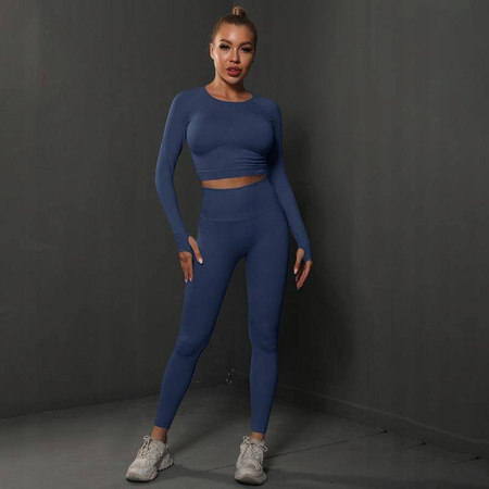 Komplet zestaw sportowy legginsy + top 