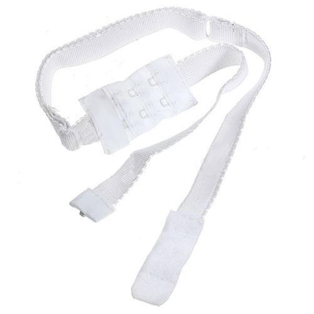 Pasek obniżający zapięcie biustonosza biały