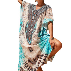 Pareo długa narzutka plażowa tunika luźna