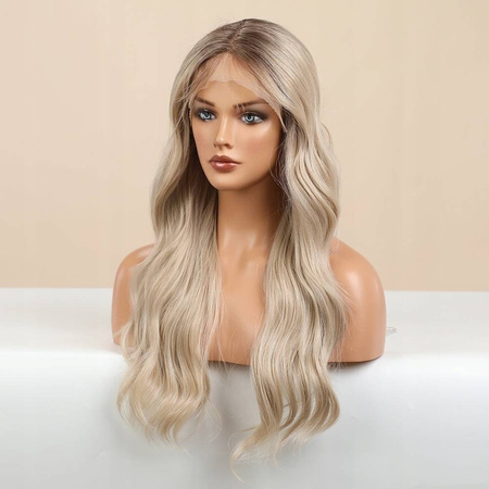 Peruka blond falowana lace front