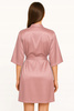Szlafrok damski satynowy - rose gold