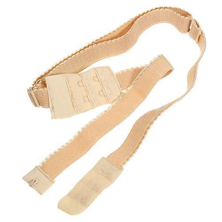 Pasek obniżający zapięcie biustonosza beżowy
