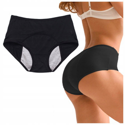 Majtki menstruacyjne czarne nieprzeciekające