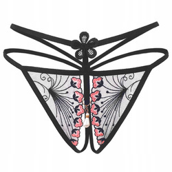 Stringi paseczki majtki haft siateczka