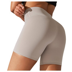 Kolarki spodenki sportowe fitness z wysokim stanem