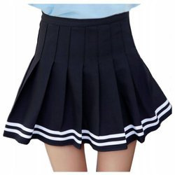 Spódnica plisowana z paskami mini