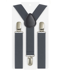 Szelki dziecięce 2,5 cm ciemnoszare (grafitowe)