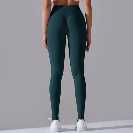 Legginsy sportowe z wysoki stanem i  marszczeniami