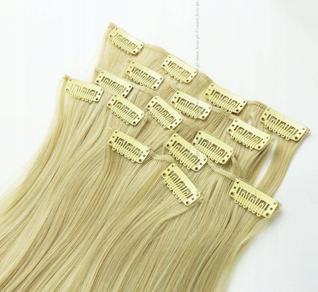 Doczepiane włosy clip-in jak naturalne 60cm 6 taśm