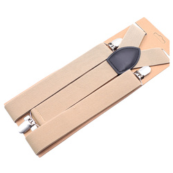 Szelki do spodni 3,5 cm beżowy