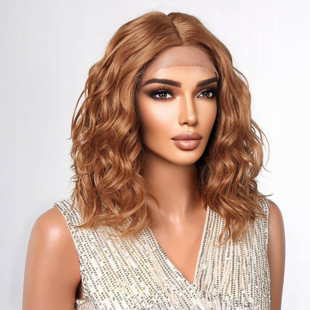 Peruka lace front brąz fale do ramion