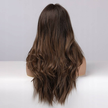 Peruka długa brązowa falowana lace front
