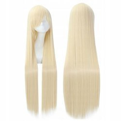 Peruka długa blond prosta cosplay