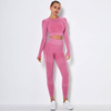 Komplet zestaw sportowy legginsy bezszwowe + top 