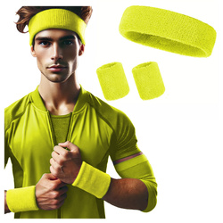 Neonowe opaski na głowe i ręce frotki