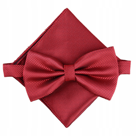 Zestaw mucha + poszetka - bordowa